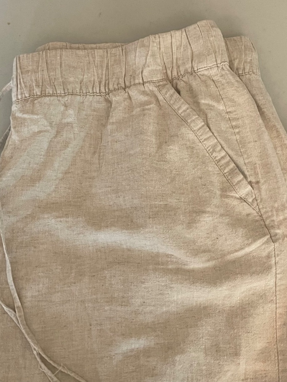 Lane Bryant Linen Wide Leg High Rise Oatmeal Beige Pants Trousers Plus Size 22 - Picture 5 of 13